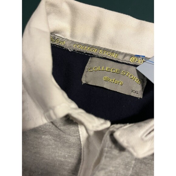 RARE Oxford University UK Heavyweight Striped Rugby Shirt 2XL Officially Branded - Picture 6 of 7